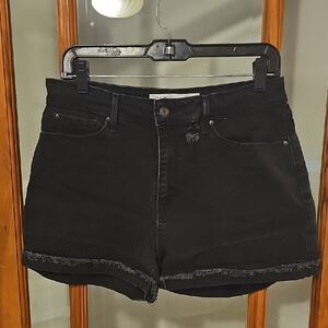 Women's Black Denim Shorts